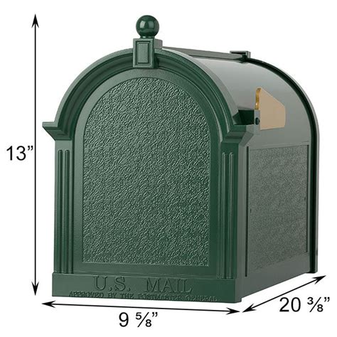 green metal bird house mailbox|Whitehall Deluxe Mailbox, Green – BirdYard Direct.